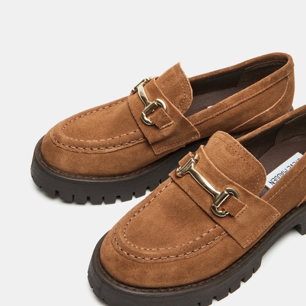 Steve Madden Lando Suede Platform Loafer size 10